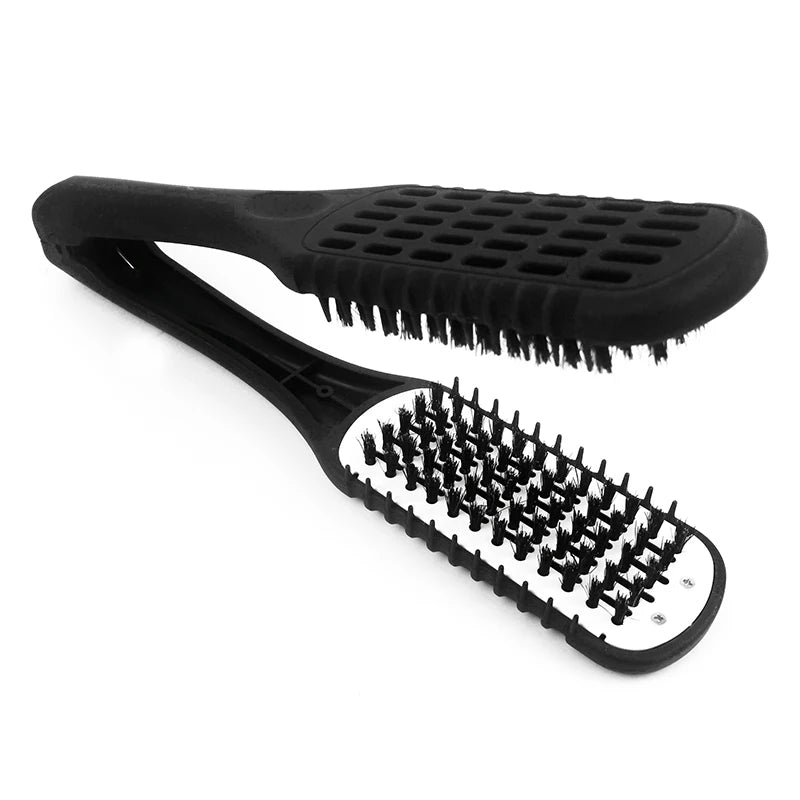 Professional Curved Vent Private Label Paddle Natural Wave Curly Denman Detangling Boar Hair Brush