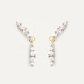 LOZRUNVE 925 Silver 14k Gold Plated Piercing Drop Cluster Statement Earring Wholesale