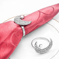 Uniquely Designed Fashion Jewelry Rhinestone Napkin Holder Moon Napkin Rings Stylish Accessories Party Eid Mubarak Stocked Metal