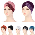 New Head Wrap Cotton Linen Long Scarf Inner Hijab Plain Head Scarves Turban Muslim Women Cross Hat Underwear