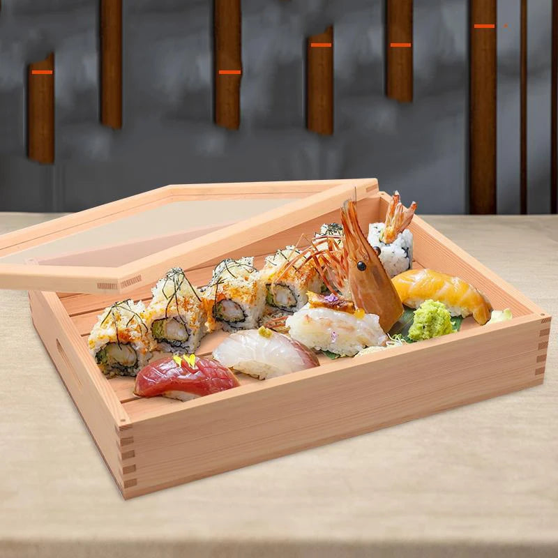 Cooking Box Japanese and Korean Sushi Sashimi Ice Plate Seafood Utensils Sashimi Seafood Plate Sushi Maker Bamboo Sushi Plate
