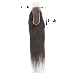 Customization Drop Shipping 2 by 6 Packed Hair With Closure Human Hair 100 He Lace Frontal Straight 2x6 HD Lace Closure