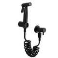 Matte Black Modern Toilet Bidet Wall-Mounted Shattaf Sprayer Kit with Easy Installation for Bathroom Cleaning