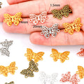 100pcs 6 ColorsDouble Hole butterfly Charms for Bracelets Necklace Pendant DIY Handmade Jewelry Making Accessories 20*14mm D2132