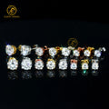 2025 Moissanite Stud Earrings Lab Created Diamond 18K Real Gold Plated 925 Sterling Silver Earring Jewelry Gifts for Women Men