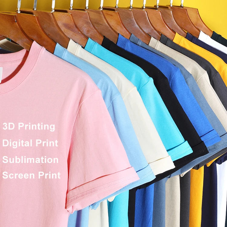 100% Cotton 220Gsm Oversize Blank t Shirt Tshirt With logo Custom logo Printed Tee t Shirt Plain Plus Size Men's T-shirt for Men