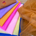 2025 Factory Wholesale 100% Polyester Mesh Soft Sheer Tulle Silk Chiffon Fabric Shiny Luster Organza Fabric for Evening Dress