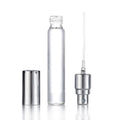 Ready to Ship 2ml 3ml 5ml 10ml Mini Refillable Glass Sample Vials Empty Clear Glass Perfume Spray Bottle With Silver Sprayer
