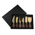 Professional Cheese Slicer Butter Spreader Kitchen Utensil Knife Tool Set with Walnut Wood Handle 420J2 Stainless Steel Blades