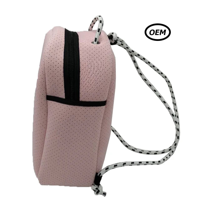 2021 New Style Lightweight for Pink Neoprene Backpack Waterproof Shoulder Bag for Cute Fashion Women and Girls with Zipper Closu