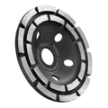 HERZO 125mm Double Row Diamond Cup Wheel for Angle Grinder 125mm Diamond Abrasive Discs for Aluminum Deburring Applications