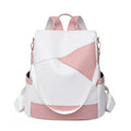 Trending Fashion Women's Travel Backpack with Color-Blocking Design Dual-Use Backpack and Tote in PU Leather