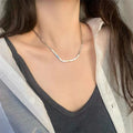 Wholesale New Simple Trendy Stainless Steel Hip-Hop Necklace Small Square Necklaces Jewelry