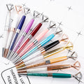 Factory Wholesale Custom Personalized Creative Shiny Diamond Design Ballpoint Pen Student Learning Stationery Supplies