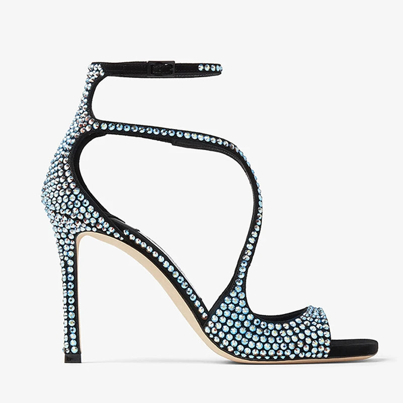 Fashion Trend Party Sandals Evening Shoes for Women Ladies Rhinestone Glitter Sandals Women Fashion Brand Women's High Shoes