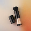 Factory Custom Telescopic Refillable Loose Powder Container with Brush Portable Self-dispensing Makeup Brush for Travel