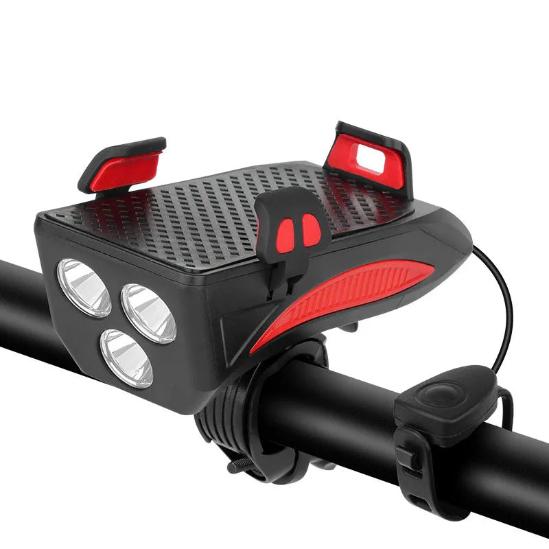Bike Front Light Bicycle Led Lights with Mobile Holder Phone Stand Cycle Led Light for Motor Bike