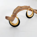 Fashion White Enamel Earrings Stainless Steel Plated 18K Gold  Vintage Earrings for Lady