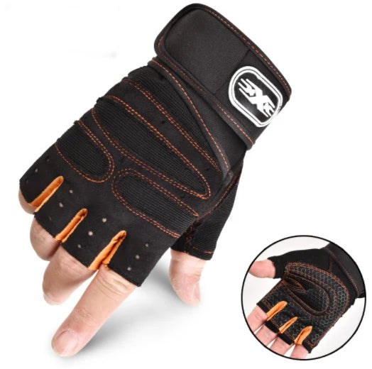 Wholesale Breathable Fitness Training Sports Gel Pad Workout Protector Half Finger Weight Lifting Gym Gloves for Men MegaBDM