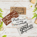 Putuo Decor Bible Wooden Sign Jesus Retro Hanging Wood Plaque Namaste Religion Writing Home Wall Decor Sign