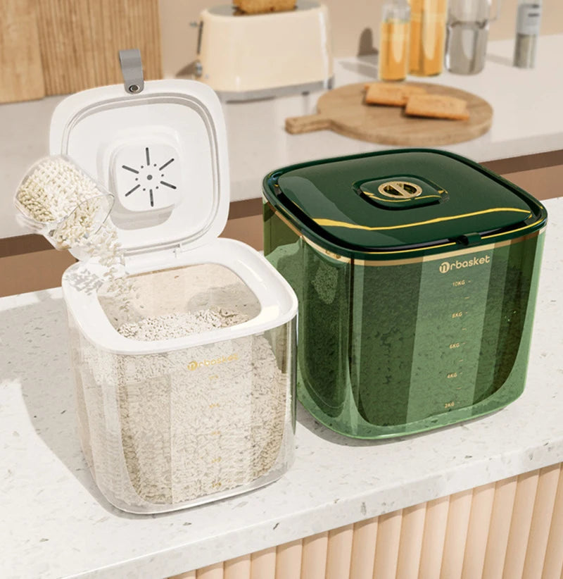 Plastic Food Dispenser for Rice Grains and Cereals Storage Container for Efficient Storage and Access