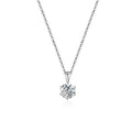 RINNTIN SN278 Engagement Purpose Wedding Gift 925 Sterling Silver Neck Chain Solitaire 4A Zircon Round Pendant Necklace