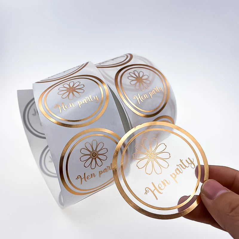 Self-Adhesive Printing Custom Private Brand Rose Foil Essential Oil Bottle Roll Label