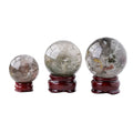 Wholesale Natural Stone Ghost Quartz Green Phantom Crystal Sphere Ball Ornament Decoration
