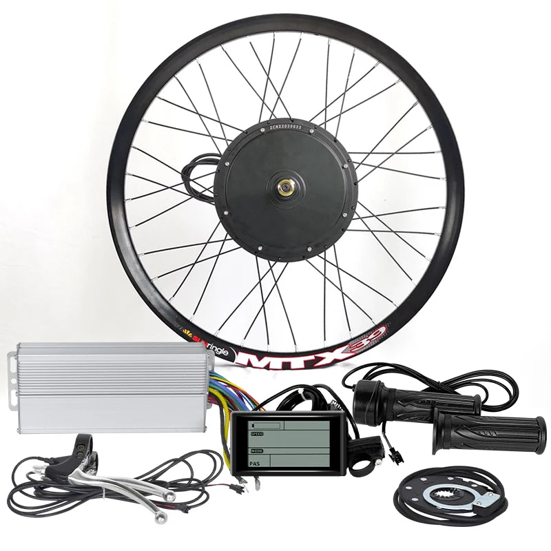 Direct Order 48v 52v 1000w 1500w Front 100mm MTX Electric Bike Kit 26/27.5/29'' Brushless Hub Motor for Bicycle Conversion