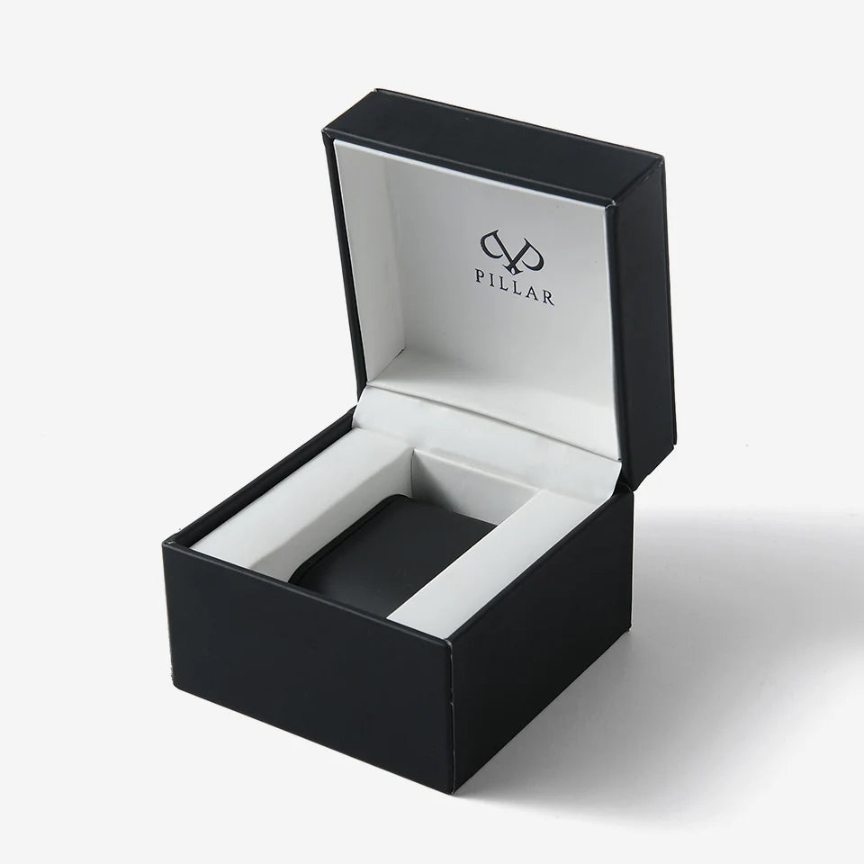 Factory Elegant Design Luxury Black Paper Rigid Cardboard Gift Packaging Custom Watch Box