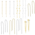 Quality Wholesale 925 Sterling Silver Mini Pentagram Tassels Chain Earring Simple Round Zircon Tassels Earring for Women