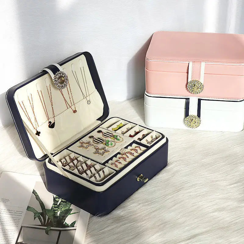 SSeeSY Joyas on Sales Custom Logo Luxury Travel PU Leather Jewelry Suit Gift case Boxes Packaging Box Organizer