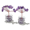 Wholesale Natural CRYSTAL AMETHYST ROSE QUARTZ WIRED BEADED TREE