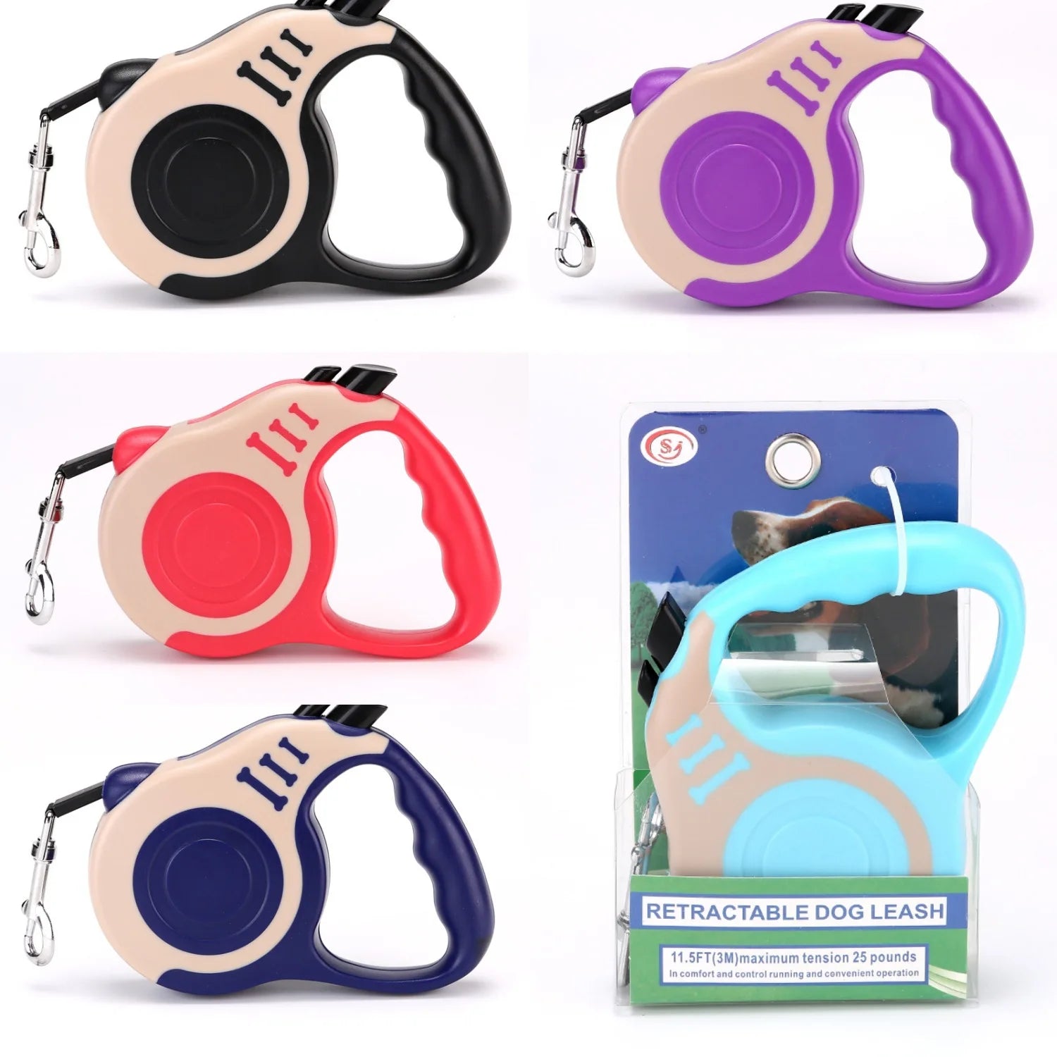 Factory Direct Custom Retractable Dog Leash 5M Durable and Sturdy Pet Leash OEM Factory Wholesale
