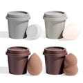 4 Pieces with Coffee Cup Package Makeup Sponge Foundation Blending Beauty Puff  Makeup Sponges
