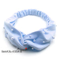 New Elastic Fabric Headband-Spa & Face Wash Hairband Cross Design Soft European-American Style Customizable Colors for Women