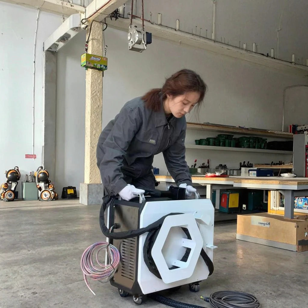Handheld Cnc Pulse Laser Cleaning Machine Portable Backpack Type With Laser Gun for Paint Rust Removal With Popular Discount