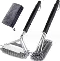Industrial Grade Easy Effortless Barbecue Grill Kitchen Cleaning Brush with Long Stainless Steel Handle