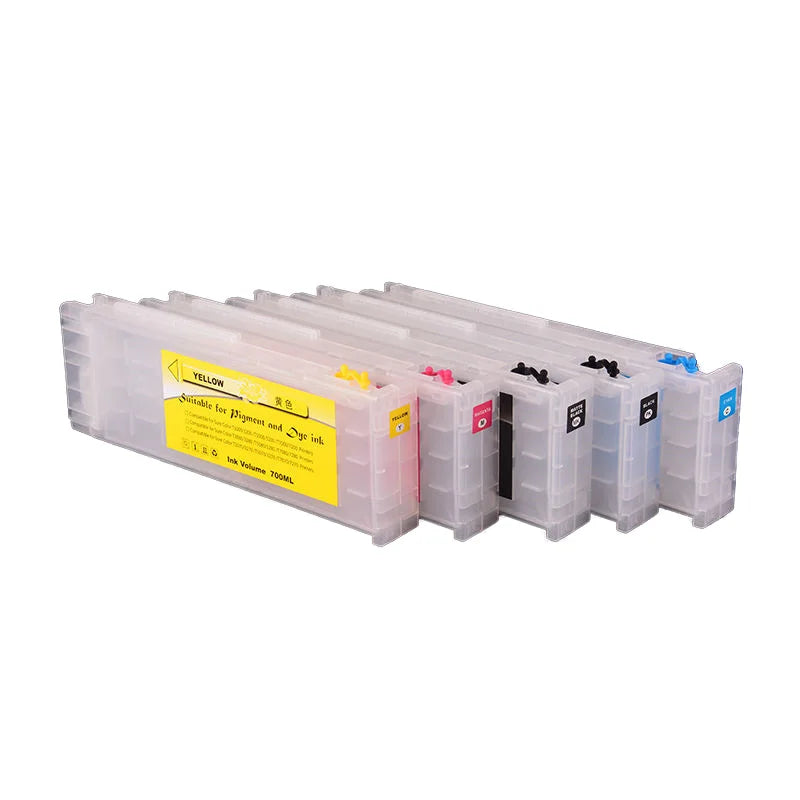 OCBESTJET Empty Refillable Ink Cartridge T6941-T6945 5 Colors/Set Compatible for Epson Surecolor T7270 T7200 T3270 T5270 T7270