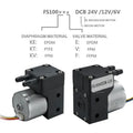 20ml/min 12V 24V DC Small Brushless Motor Anti-Corrosive FTFE Diaphragm Low Pressure Industrial Portable Micro Electronic Pump