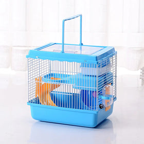 POPULAR Curved Sliding Design Multifunctional Hamster Cage Basic Feeder Water Plastic Wire Carrier Flying Cage for Sale