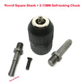 SDPSI1PC 2-13MM Self-locking Drill Chuck Keyless Quick Change Bit Adapter Converter SDS Adaptor Round/Square Shank 3-Year