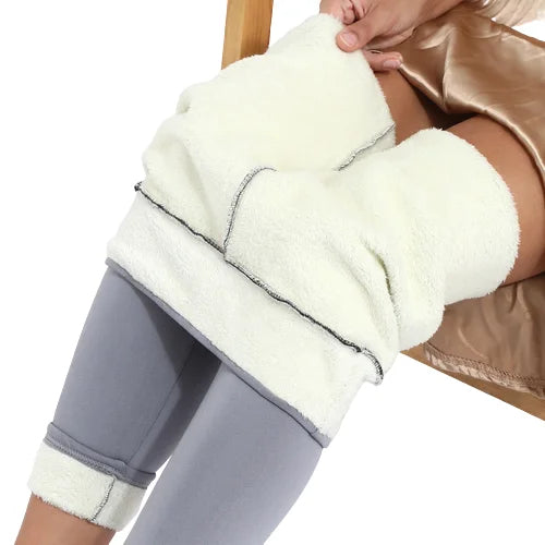 Warm Women Pants Winter Skinny Thick Velvet Wool Fleece Compression Leggins Trousers Cashmere Pants Skiing Leggings for Women