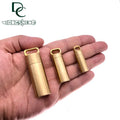 CNC S Size Pure Brass Survival Waterproof Tank Sealed Waterproof Storage Box Medicine Bottle for Outdoor EdcKey Pendant