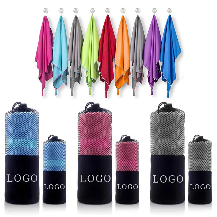 Custom Logo Personalised Microfiber Summer Beach Towel Sand-Free Antibacterial Quick-Dry Features Towels for Beach Chair Cover