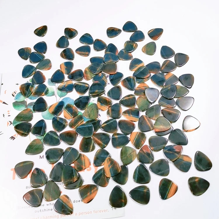 2026 Factory Sale Custom Guitar Accessories Blue Tiger Eye Guitar Picks Colorful