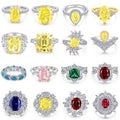 Women's 925 Sterling Silver Ring with 5A Multi colored Zircon Custom Wedding & Engagement Jewelry Manufacturer