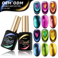 JTING Newest Unique Effect Double Light Cat Eye Gel Polish 6color Double Shiny Magnet Cat Eye Gel Nail Polish OEM Unique Bottle