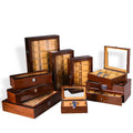 High End Watch Organizer 10 Grid 12 Grid Brown Luxury Piano Paint Wooden Watch Box with Metal Lock