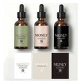Custom Waterproof Embossed Gold Foil Luxury Vinyl Adhesive Stickers Roll Logo Packaging for Food Cosmetic Skin Care Perfume